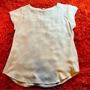 Pleione Nordstrom Rack Cap Sleeve Top sz XS Mint Green/Soft Blue Business